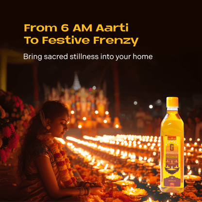 The Granules Daily Pooja Ritual Combo – Diya Oil + Ghee Diya Batti
