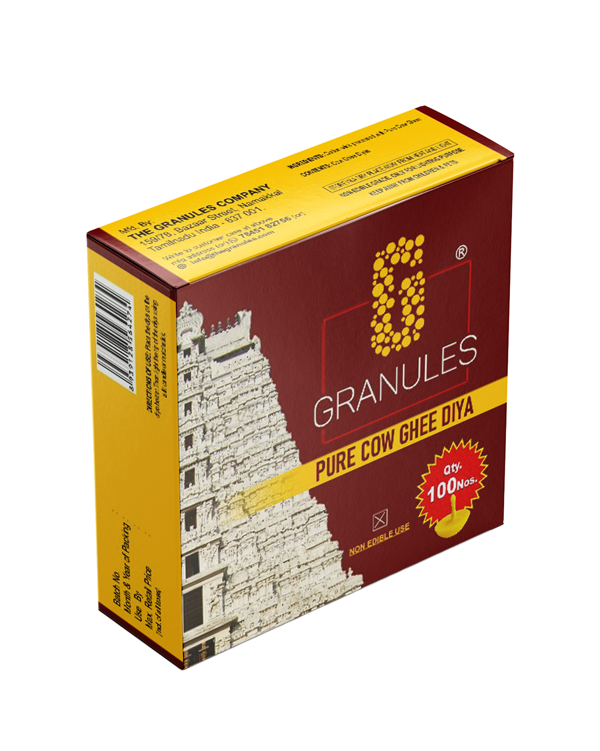 Ghee Diya for Puja 100 Pieces (pack of 1)
