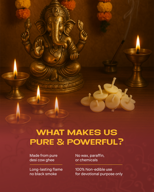 Ghee Diya for Puja 100 Pieces (pack of 1)