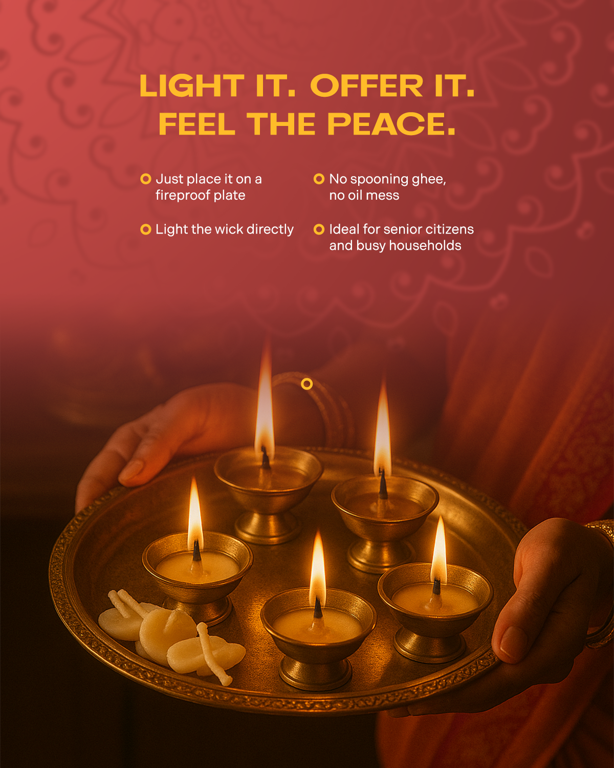 Ghee Diya for Puja 100 Pieces (pack of 1)