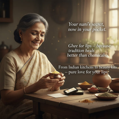 Grandma’s traditional ghee-based natural lip balm
Inspired by grandma’s homemade lip care remedies
Natural ghee lip balm with traditional goodness
Classic Ayurvedic lip care inspired by tradition
Desi ghee lip balm for soft healthy lips
Traditional homemade style lip nourishment
Pure and natural lip care with ghee
Grandma-inspired lip balm for dry lips
Timeless desi beauty care for lips
Natural hydration with ghee-based lip balm
Traditional Indian lip care made simple
Herbal lip balm inspired by home remedi