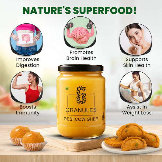 Rich in traditional nourishment
Supports healthy lifestyle and wellnessa
Perfect for daily cooking and meals
Made using traditional methods
Pure and authentic desi goodness
Adds rich aroma and taste to food
Ideal for wellness and balanced living
Trusted source of healthy fats
Inspired by Ayurvedic traditions
Natural goodness for everyday use
Crafted for purity and quality
Suitable for cooking and rituals
Wholesome nutrition for families
Traditional Indian kitchen essential
Pure cow ghee for better living