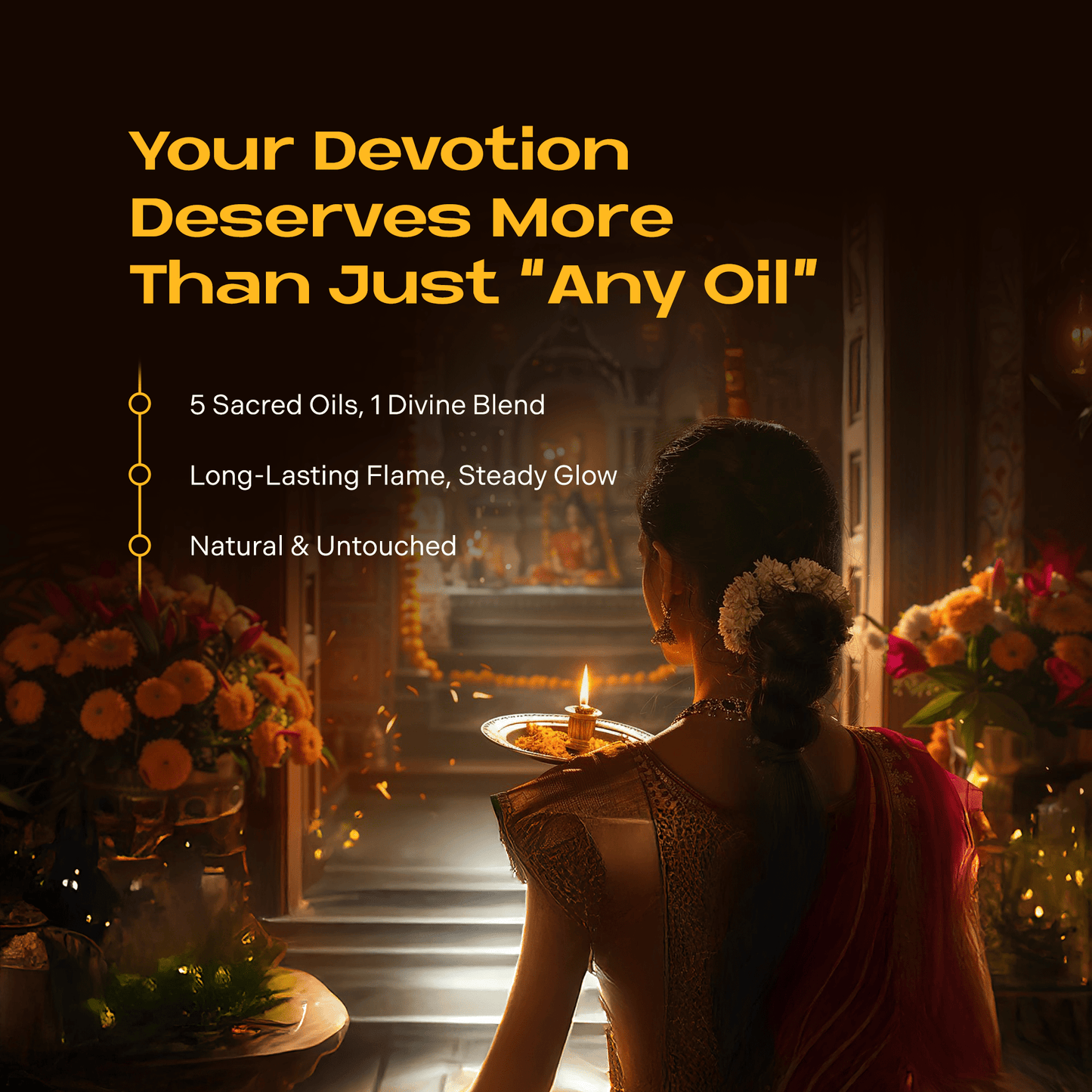 Daily ritual diya oil for pooja
Premium pooja oil for daily worship
Smokeless diya oil for everyday rituals
Sacred oil for home temple rituals
Traditional pooja oil for spiritual practices
Long lasting diya oil for daily use
Pure ritual oil for peaceful worship
Daily pooja essentials for spiritual living
Authentic diya oil for everyday devotion
Spiritual wellness through daily rituals
Clean burning oil for temple and home use
Ghee-based pooja oil for sacred rituals
Daily worship with premium diya oil
Tradit