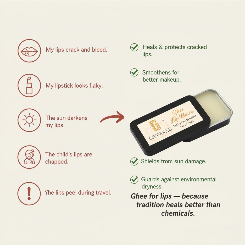 Ghee-Based Lip Balm for Dark & Pigmented Lips 10ml